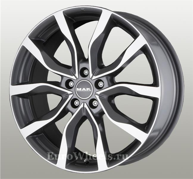 Диск литой MAK Koln 21x9.5J/5x114.3 D76.1 ET50 Gun Metallic-Mirror Face