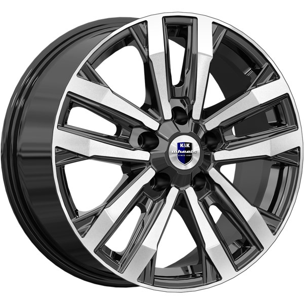 Диск литой КиК Мичиган 18x8.0J/5x130 D84.1 ET43 алмаз чёрный