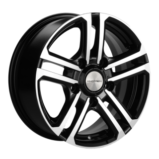 Диск литой Khomen Wheels KHW1602 16x6.5J/5x139.7 D98 ET40 Black-FP