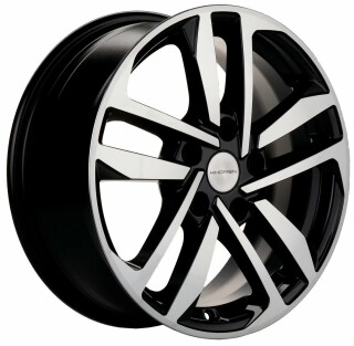 Диск литой Khomen Wheels KHW1612 (Polo) 16x6.5J/5x100 D57.1 ET39 Black-FP
