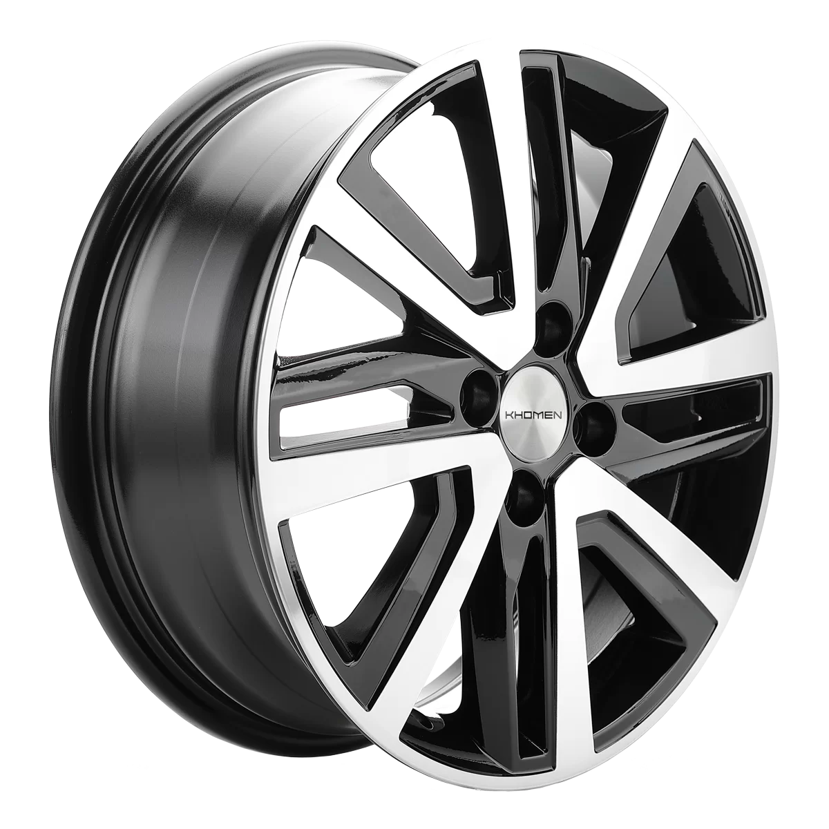 Диск литой Khomen Wheels KHW1609 (Rio II/Solaris II) 16x6.0J/4x100 D54.1 ET46 Black-FP для TOYOTA Vitz