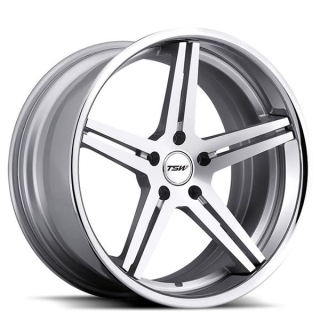 Диск литой TSW Mirabeau 19x8.0J/5x112 D72.3 ET45 Silver Machine Face Chrome Stainless Lip