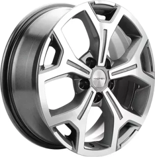 Диск литой Khomen Wheels KHW1710 (Chery tiggo 7/7pro) 17x7.0J/5x108 D60.1 ET33 Gray-FP