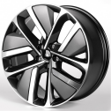Диск литой IWheelz IVF-3164 21x9.0J/5x120 D62.5 ET45.5 Чёрный Глянцевый + Полированные Спицы