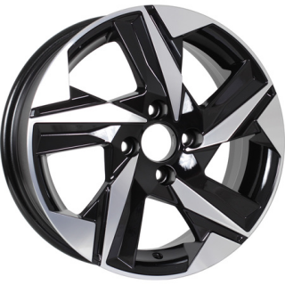 Диск литой KDW KD1520 15x6.0J/4x100 D60.1 ET46 Black_Front_Polished
