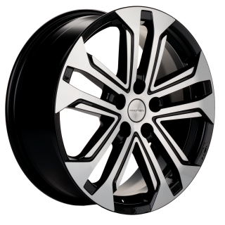 Диск литой Khomen Wheels KHW1803 (Kodiaq/Tiguan) 18x7.0J/5x112 D57.1 ET43 Black-FP