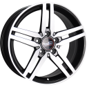 Диск литой Khomen Wheels KHW1707 17x6.5J/4x100 D54.1 ET44 Black-FP
