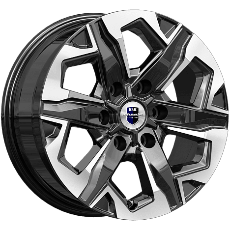 Диск литой КиК Тейт 17x7.5J/6x139.7 D106.1 ET25 алмаз чёрный