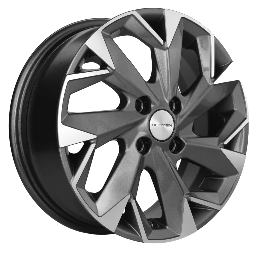 Диск литой Khomen Wheels KHW1402 (Corolla/X-RAY/Logan) 14x5.5J/4x100 D60.1 ET43 Gray-FP
