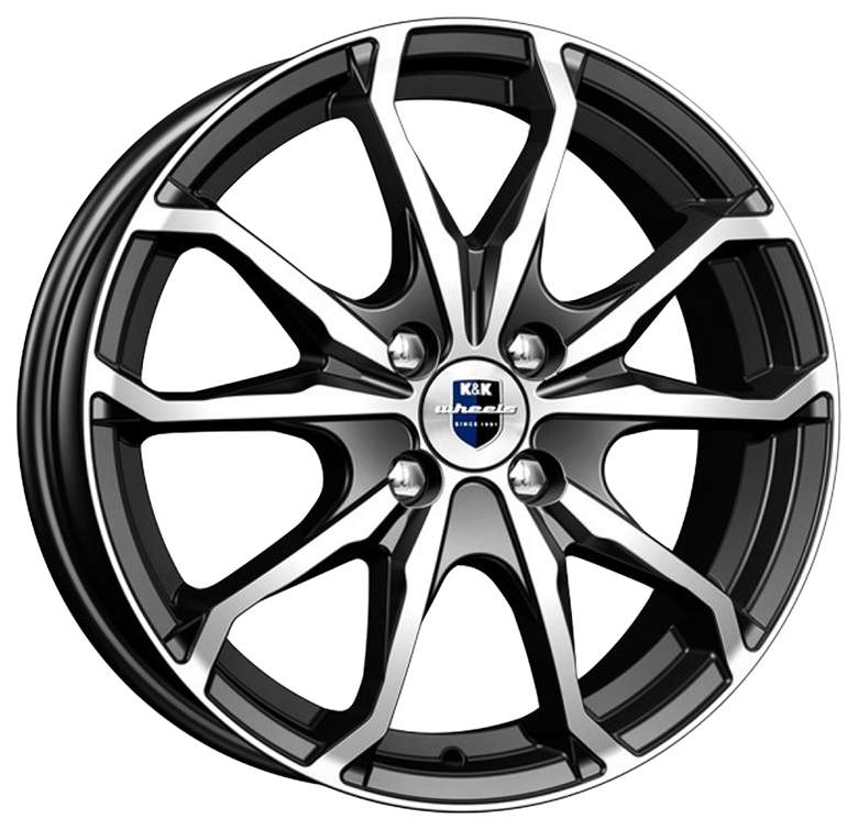 Диск литой КиК Brent (KC733) 16x6.0J/4x100 D67.1 ET40 алмаз черный