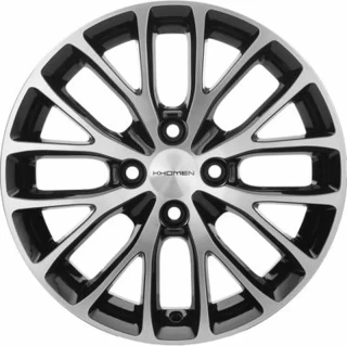 Диск литой Khomen Wheels 1506 15x6.0J/4x100 D54.1 ET46 Black-FP