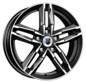 Диск литой КиК Sayan 16x6.0J/5x100 D57.1 ET38 алмаз черный для SKODA Rapid