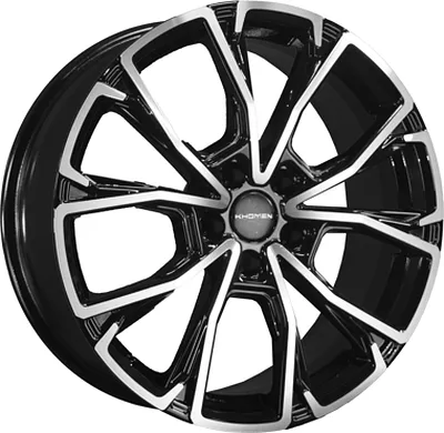 Диск литой Khomen Wheels KHW1907 (Geely Monjaro/Tugella) 19x7.5J/5x108 D63.4 ET46 Black-FP для KNEWSTAR