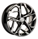 Диск литой Khomen Wheels KHW1716 (Kuga/Focus) 17x7.0J/5x108 D63.35 ET50 Black-FP