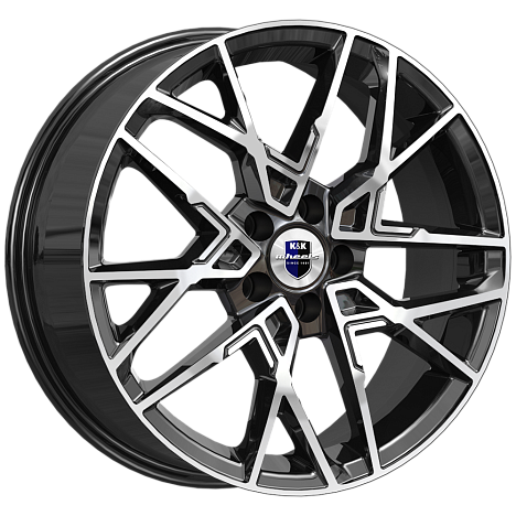 Диск литой КиК Вудроф 18x7.0J/5x114.3 D67.1 ET49 алмаз чёрный
