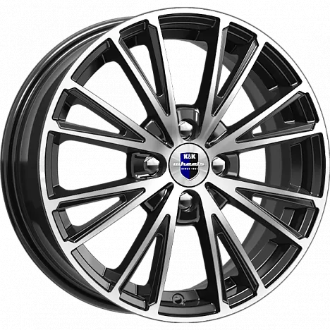 Диск литой КиК Меандр (КС879) 16x6.0J/4x100 D54.1 ET49 Алмаз черный SK