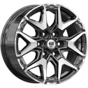 Диск литой КиК Гангут (КС1176) 18x7.5J/6x114.3 D67.1 ET46 алмаз чёрный