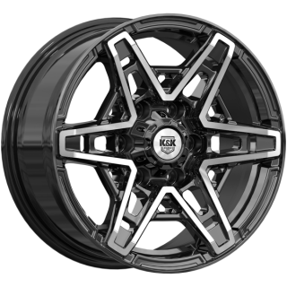 Диск литой КиК Блэкберн 17x8.0J/6x139.7 D100.1 ET36 алмаз чёрный