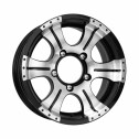 Диск литой КиК Байконур 15x7.0J/5x139.7 D110.1 ET-5 алмаз черный