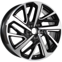 Диск литой KDW KD1727 17x7.0J/5x108 D60.1 ET33 Black_Front_Polished