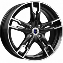 Диск литой КиК Солар 17x7.0J/5x108 D63.3 ET50 алмаз чёрный