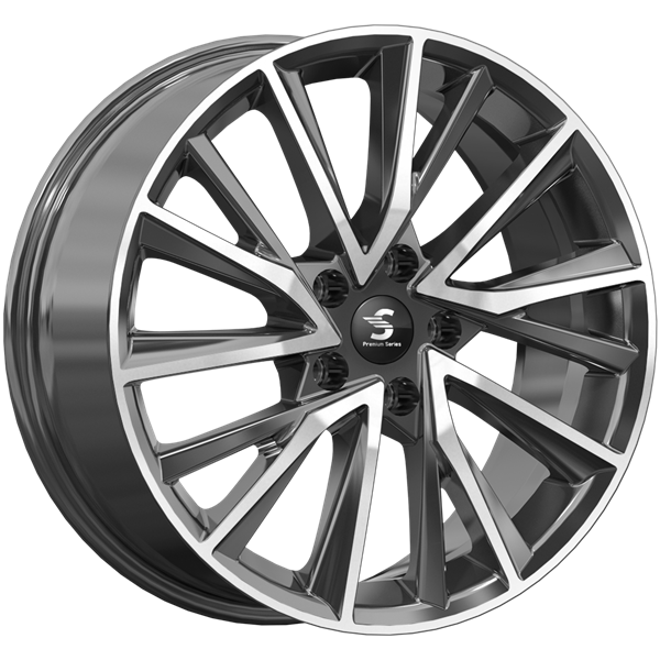 Диск литой Premium Series KP010 18x7.5J/5x108 D60.1 ET47 Diamond Black Gris