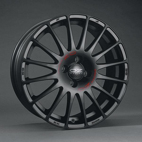 Диск литой OZ Superturismo GT 17x8.0J/5x112 D75.1 ET35 MATT BLACK RED LETTERING