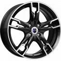 Диск литой КиК Солар (КС875) 17x7.0J/5x108 D67.1 ET43 алмаз черный