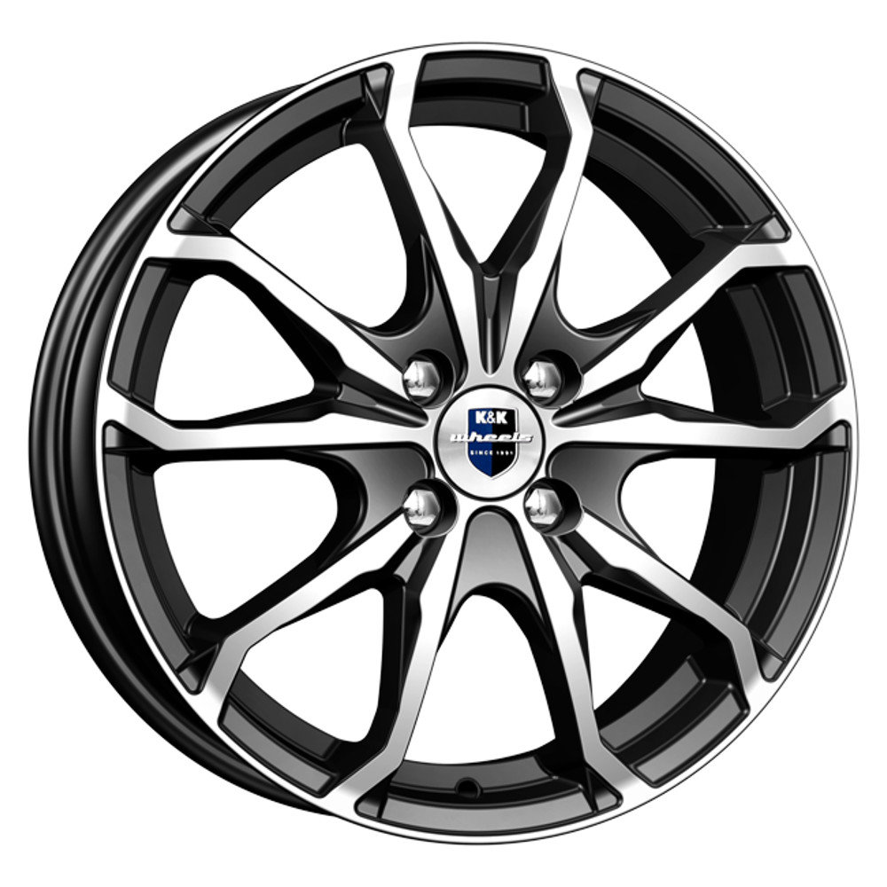 Диск литой КиК Brent (КС733) 16x6.0J/4x98 D58.5 ET35 алмаз черный