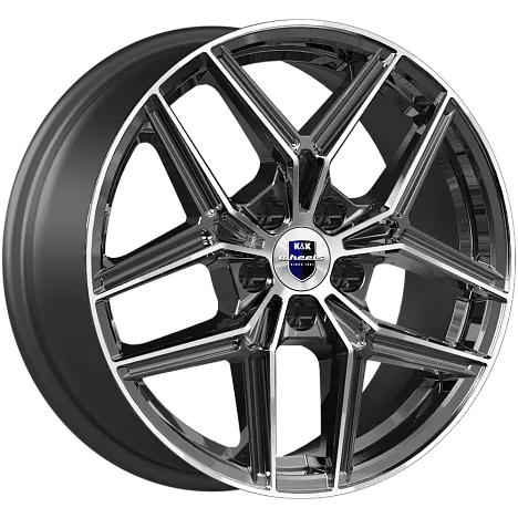 Диск литой КиК Юнион 17x7.0J/5x114.3 D67.1 ET48.5 алмаз черный для MAZDA CX-7