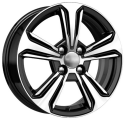 Диск литой KDW KD1544 15x6.0J/4x100 D54.1 ET46 Black_Front_Polished