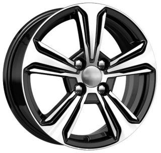 Диск литой KDW KD1544 15x6.0J/4x100 D54.1 ET46 Black_Front_Polished