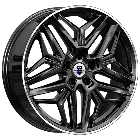 Диск литой КиК Колумб 19x7.0J/5x114.3 D67.1 ET35 алмаз чёрный для RENAULT SAMSUNG