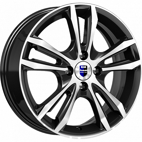 Диск литой КиК Samara (КС866) 16x6.5J/4x100 D60.1 ET37 Алмаз черный SK для GREAT WALL