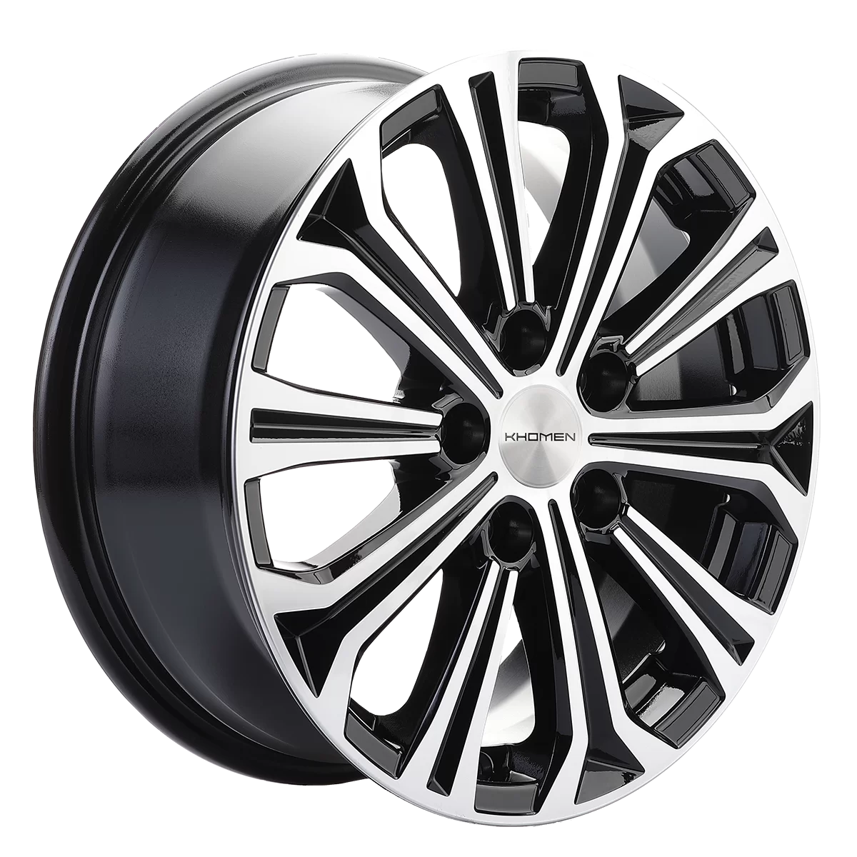 Диск литой Khomen Wheels KHW1610 (Octavia) 16x6.5J/5x112 D57.1 ET50 Black-FP