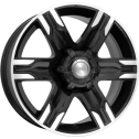 Диск литой КиК Риальто 17x8.0J/6x139.7 D67.1 ET46 алмаз черный