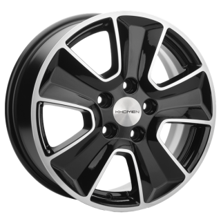 Диск литой Khomen Wheels 1601 16x6.5J/5x108 D60.1 ET45 Black-FP