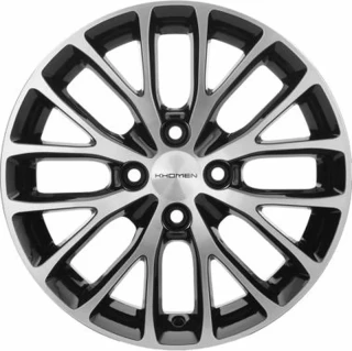 Диск литой Khomen Wheels 1506 15x6.0J/4x100 D56.6 ET45 Black-FP