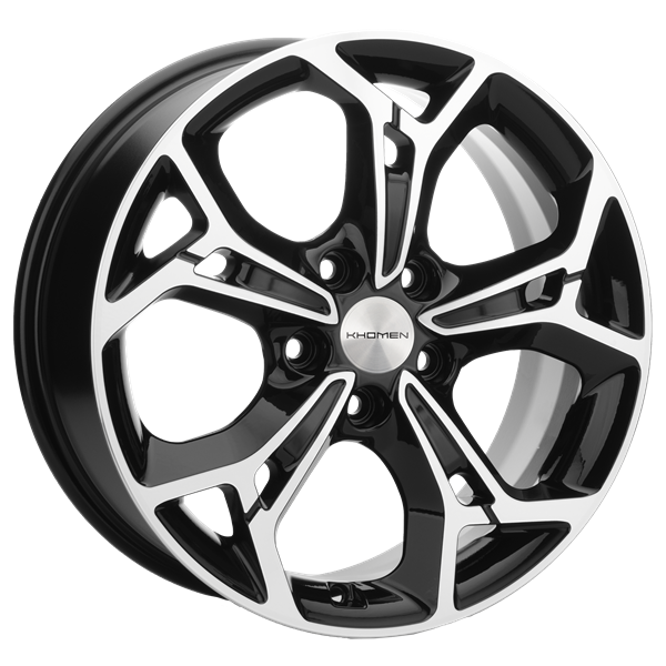 Диск литой Khomen Wheels 1702 17x7.0J/5x114.3 D67.1 ET49 Black-FP для MAZDA CX-7