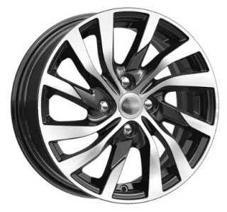Диск литой KDW KD1546 15x6.0J/4x100 D60.1 ET40 Black_Front_Polished