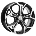 Диск литой Khomen Wheels 1702 17x7.0J/5x114.3 D67.1 ET48.5 Black-FP