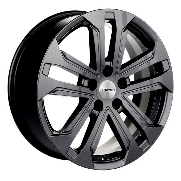 Диск литой Khomen Wheels KHW1803 (Sportage) 18x7.0J/5x114.3 D67.1 ET48.5 Dark Chrome