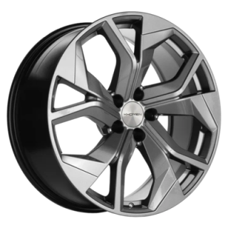 Диск литой Khomen Wheels KHW2006 (Touareg) 20x8.5J/5x112 D66.6 ET33 Dark Chrome