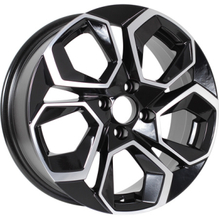Диск литой KDW KD1620 16x6.5J/4x100 D60.1 ET45 Black_Front_Polished