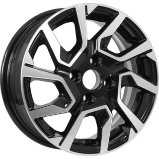 Диск литой KDW KD1420 14x5.5J/4x100 D60.1 ET40 Black_Front_Polished