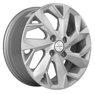 Диск литой Khomen Wheels KHW1402 (Accent/Getz/i20) 14x5.5J/4x100 D67.1 ET38 F-Silver