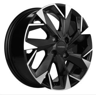 Диск литой Khomen Wheels 1508 15x6.0J/4x100 D56.6 ET45 Black-FP