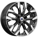 Диск литой КиК Морейн 17x6.5J/5x108 D65.1 ET43 алмаз черный