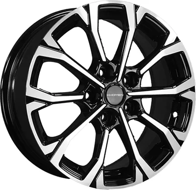 Диск литой Khomen Wheels KHW1605 (Elantra/Ceed/Cerato/i30) 16x6.5J/5x114.3 D67.1 ET50 Black-FP