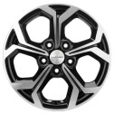 Диск литой Khomen Wheels 1606 16x6.5J/5x114.3 D66.1 ET50 Black-FP